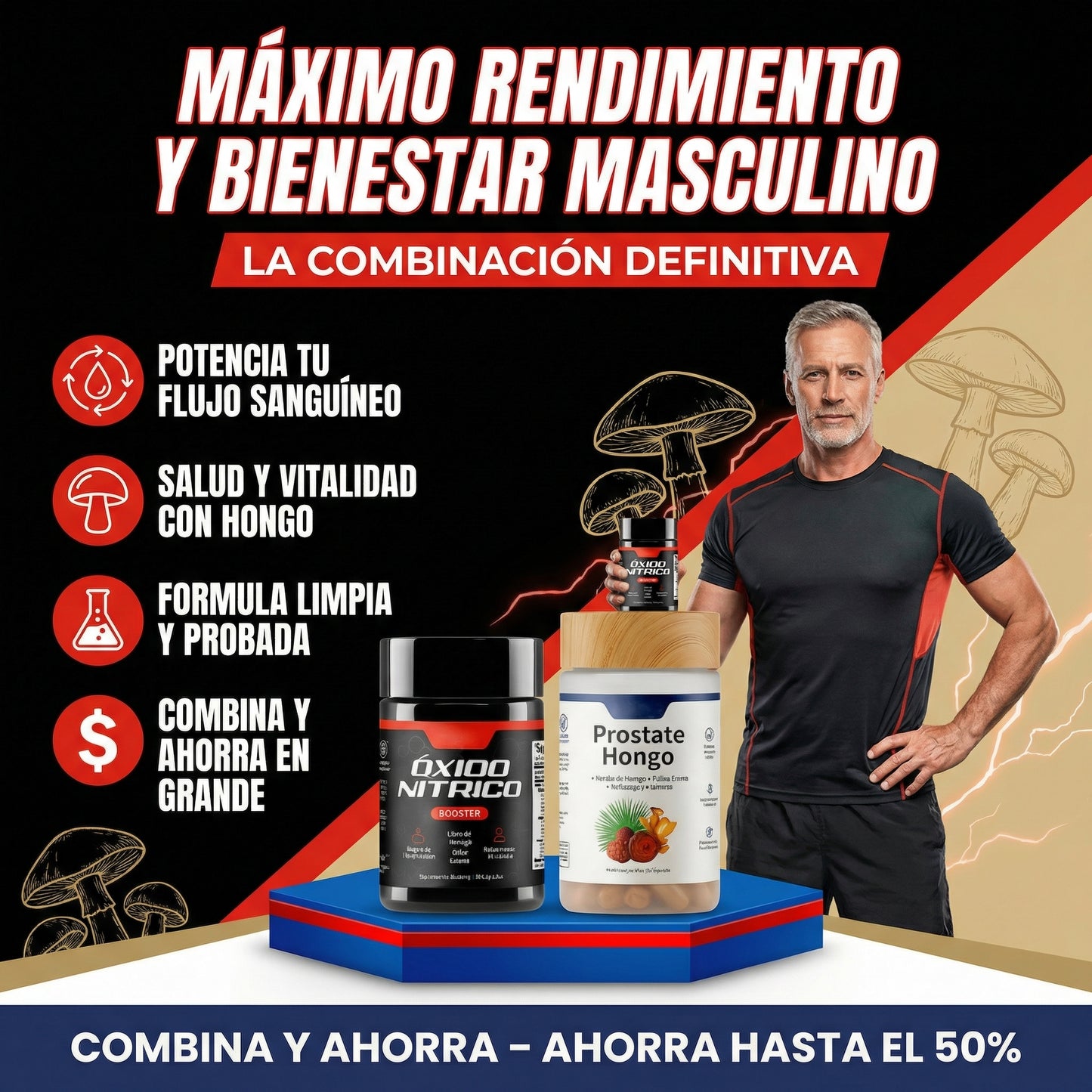 Oxido Nitrico + Cuidado De La Prostata - PACK PROMOCIONAL 2x1